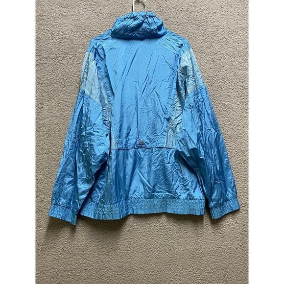 Ellesse Ski Windbreaker Jacket Mens Vintage 80s Half Zip Blue Jacket Nylon XL - Picture 11 of 12